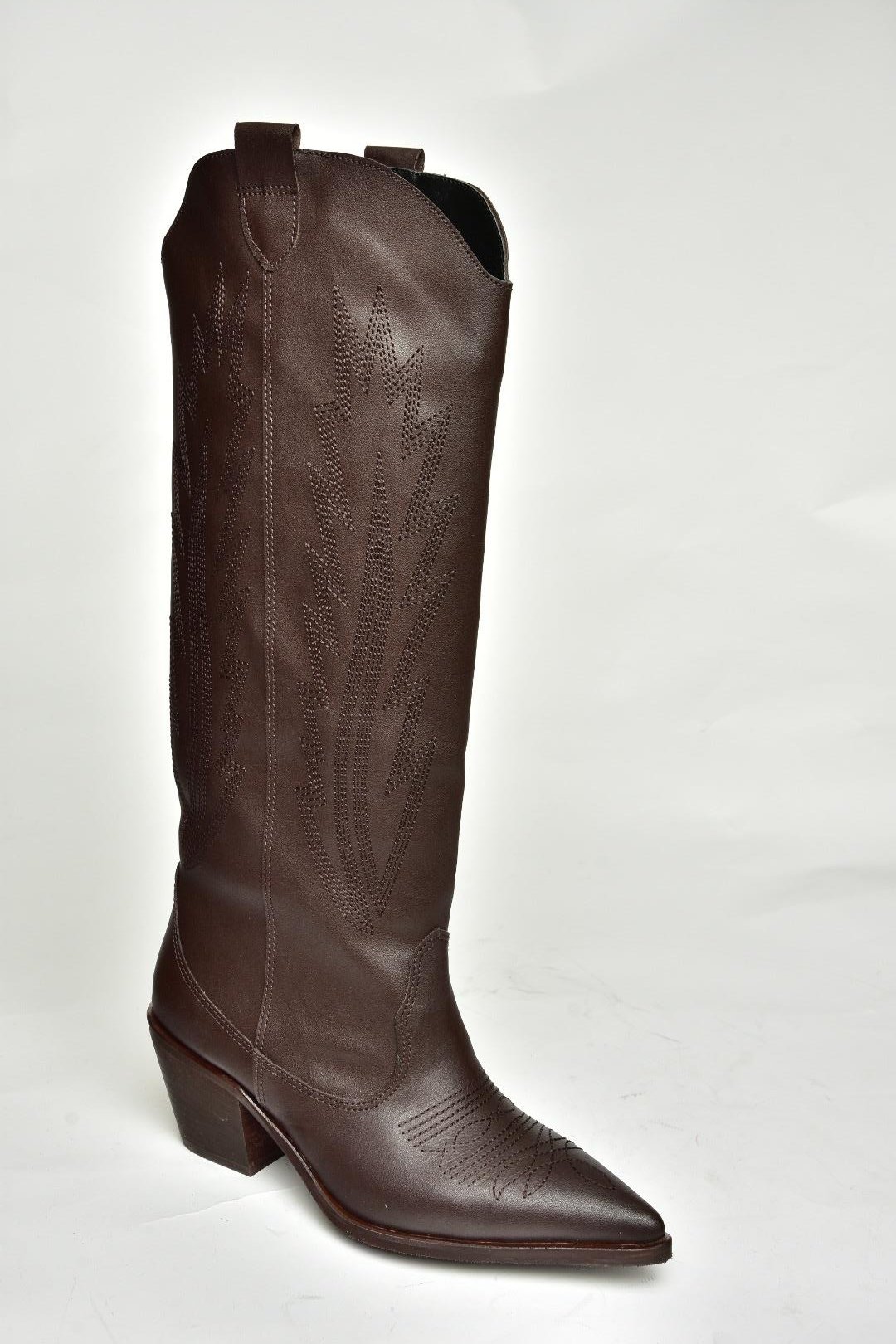 T267765209 Kahverengi Kovboy Model Kadın Çizme