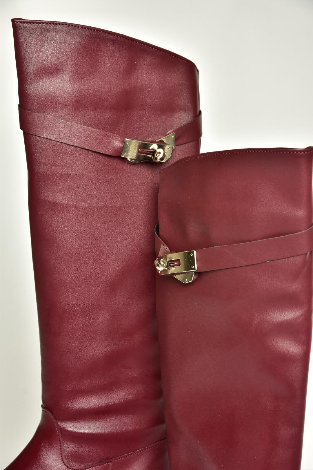 T848443409 Bordo Klasik Kadın Çizme