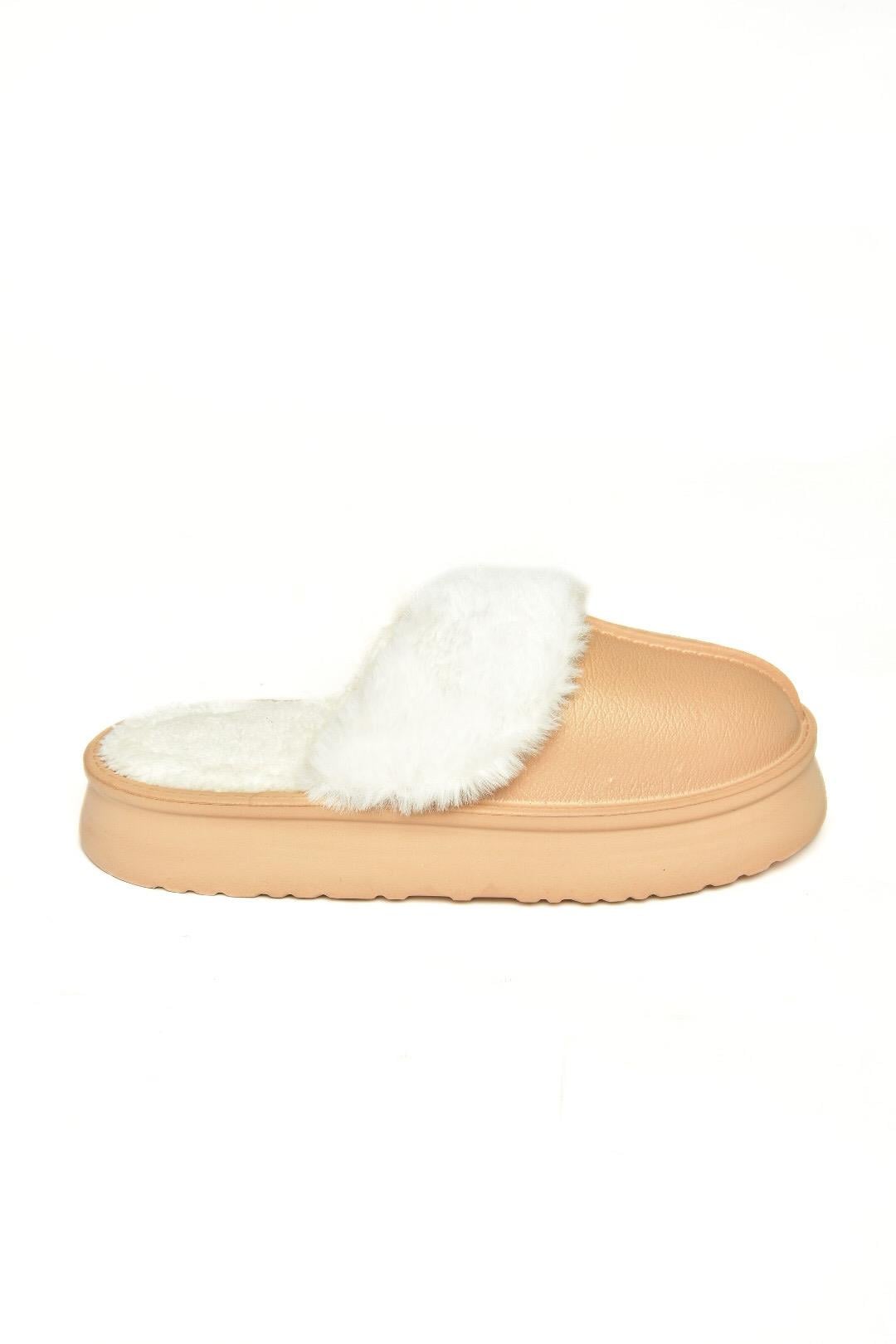 T918264209 Vizon İçi Peluş Kadın Terlik