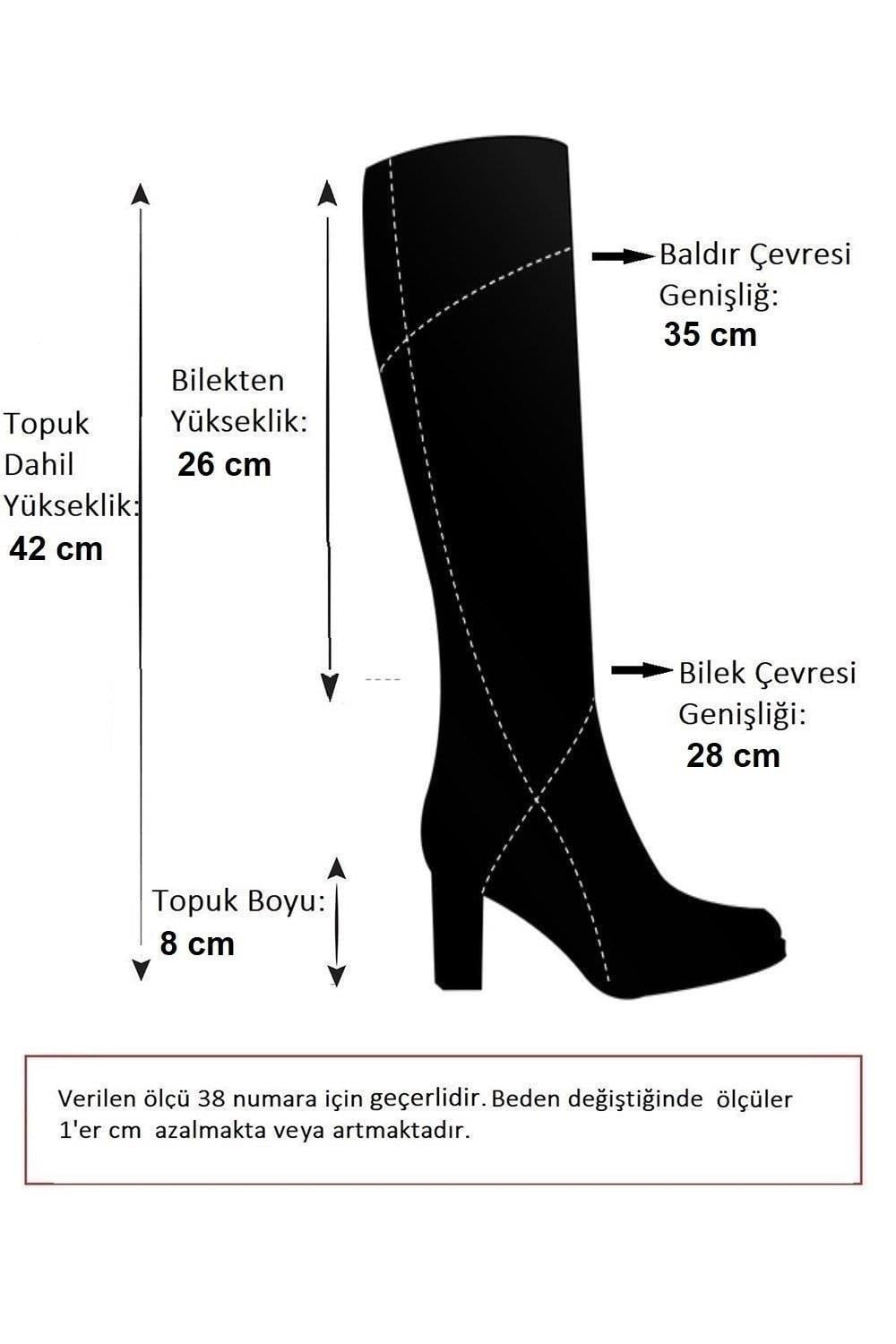 T996663009 Kahverengi Alçak Topuklu Kadın Çizme