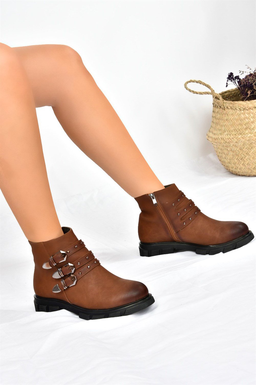 Taba Alçak Topuklu Günlük Kadın Bot L583155509