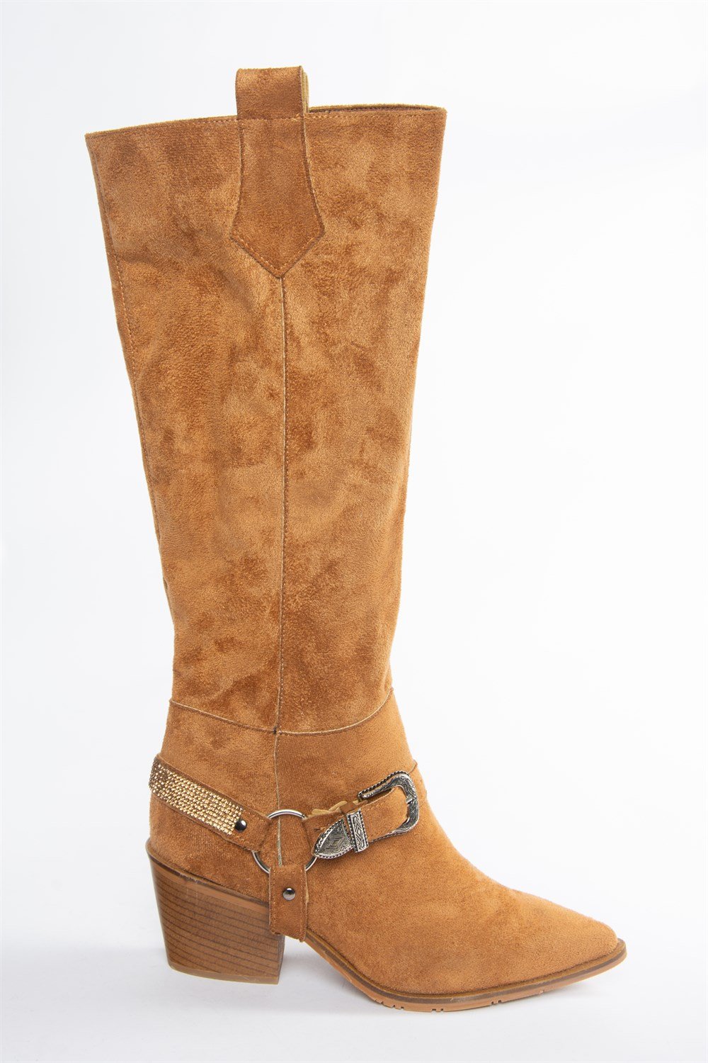 Taba Süet Alçak Topuklu Kovboy Model Çizme N882880702