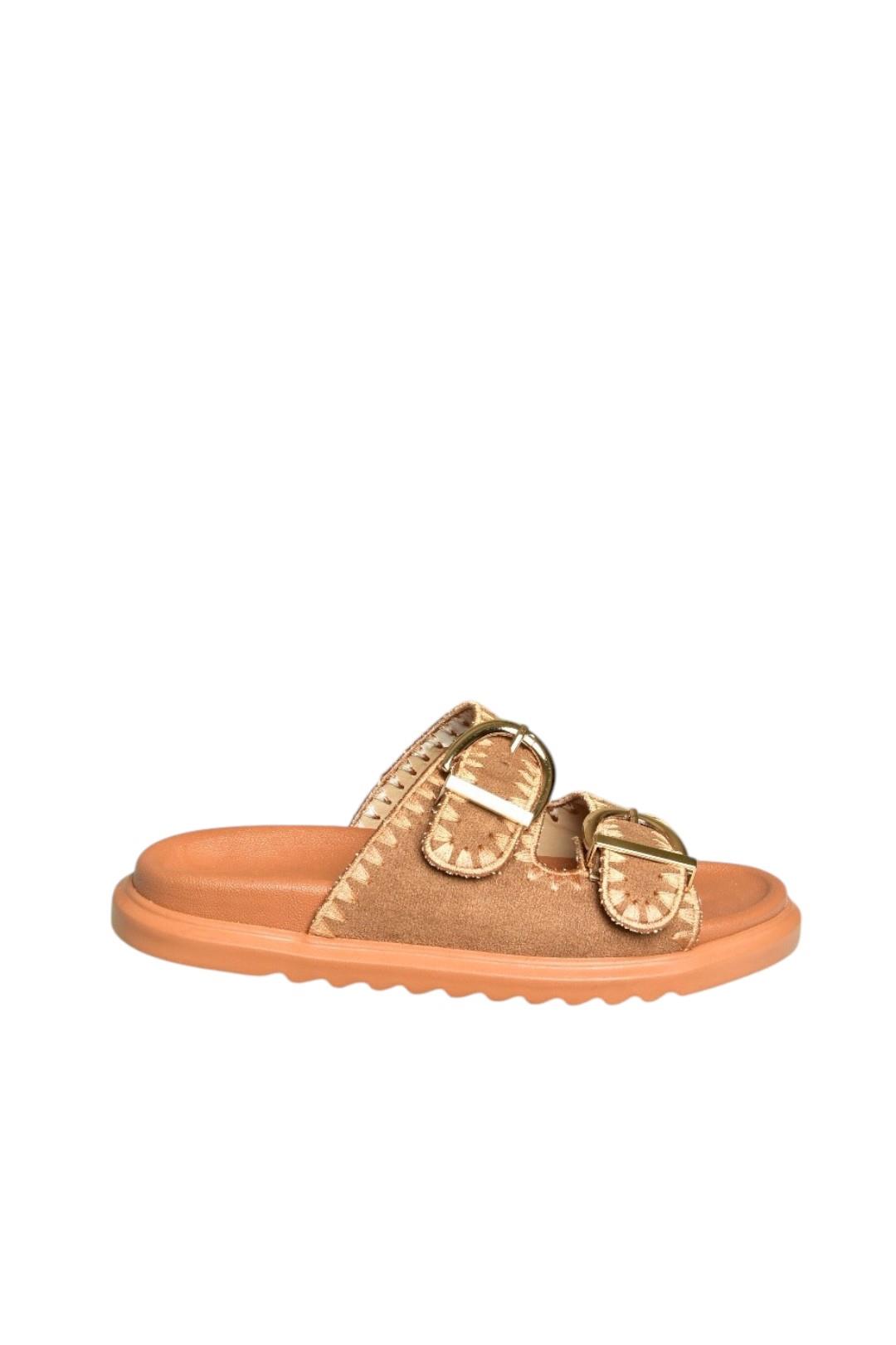 U267146202 Taba Süet Kadın Terlik