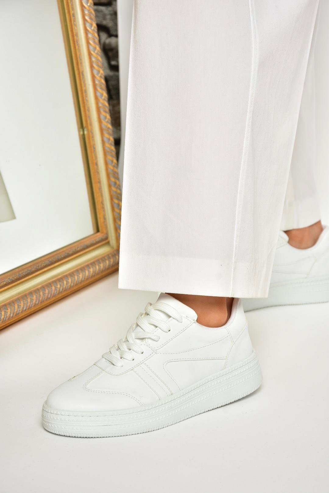 U274431109 Beyaz Kadın Spor Ayakkabı Sneakers