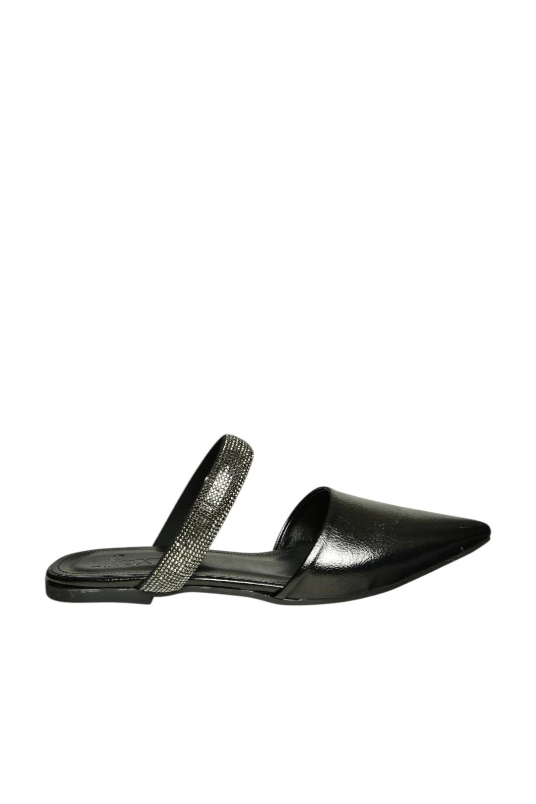 U590491809 Siyah Sivri Burunlu Kadın Terlik