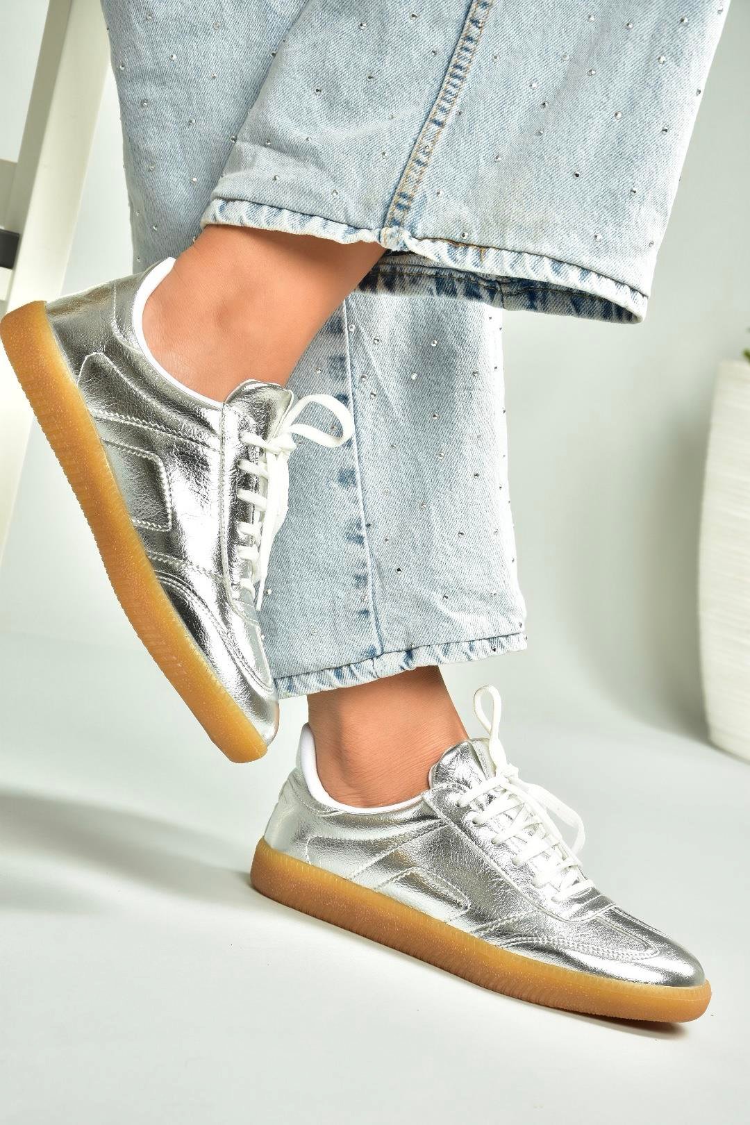 U652857309 Gümüş Spor Ayakkabı Sneakers