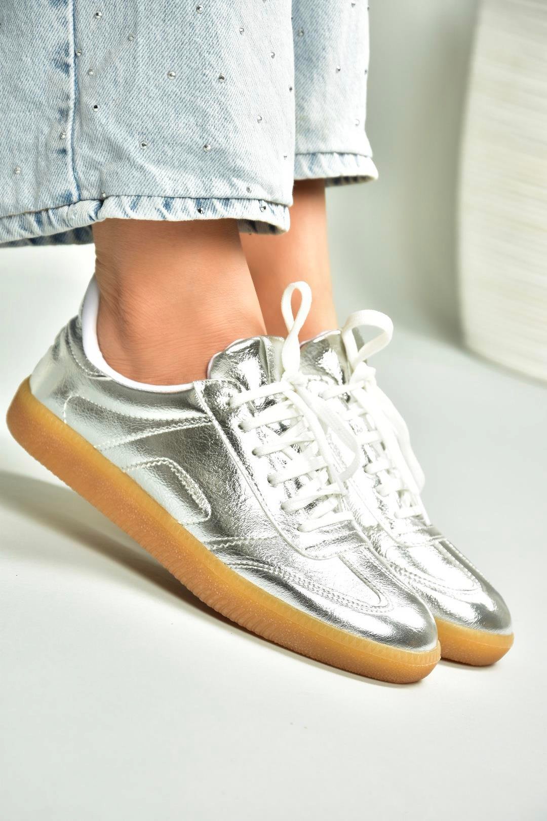 U652857309 Gümüş Spor Ayakkabı Sneakers