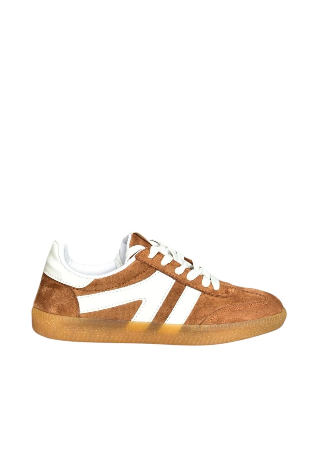 U652861402 Taba Süet Kadın Spor Ayakkabı Sneakers