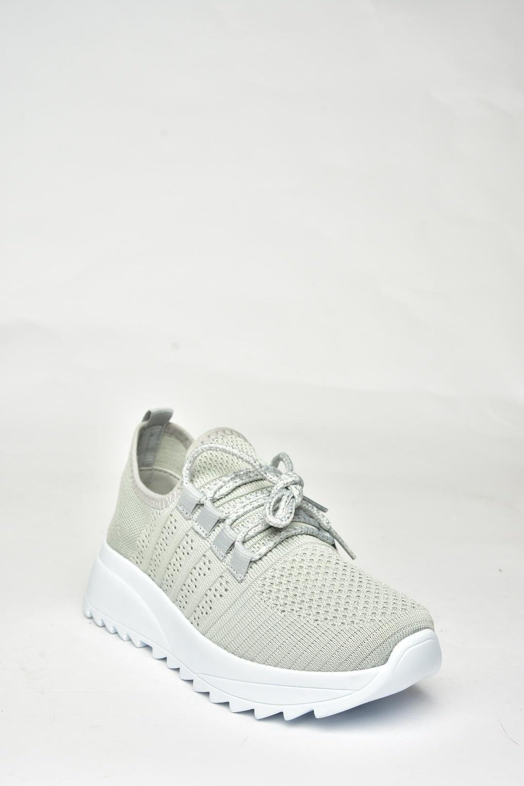 U702101204 Gri Kumaş Spor Ayakkabı Sneakers