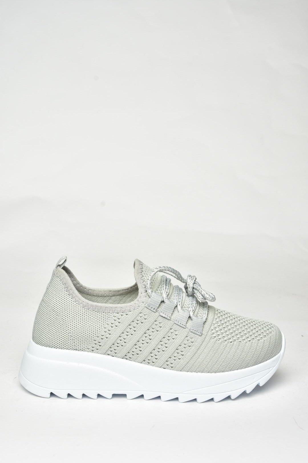 U702101204 Gri Kumaş Spor Ayakkabı Sneakers