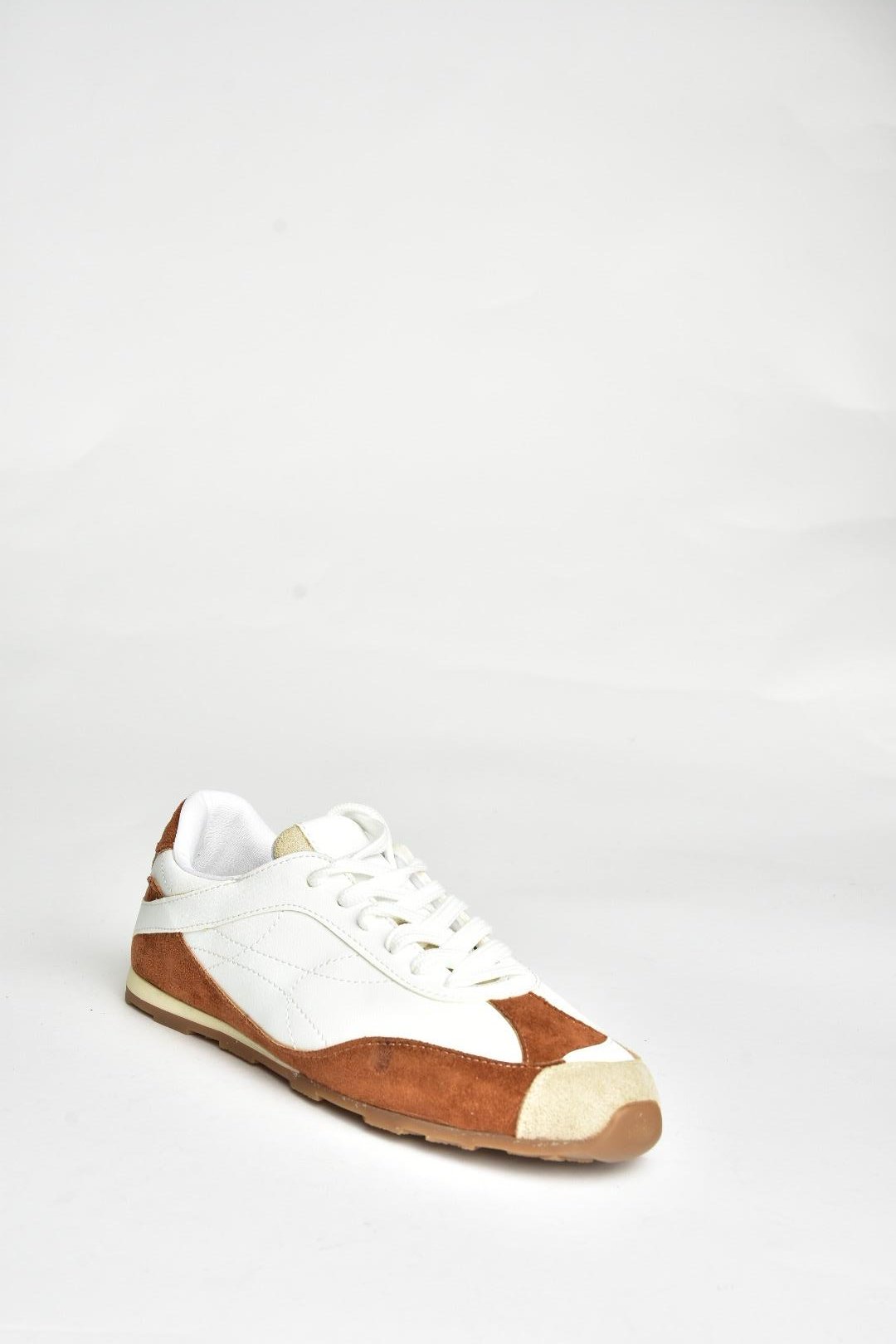 U973645209 Beyaz/Taba Spor Ayakkabı Sneakers