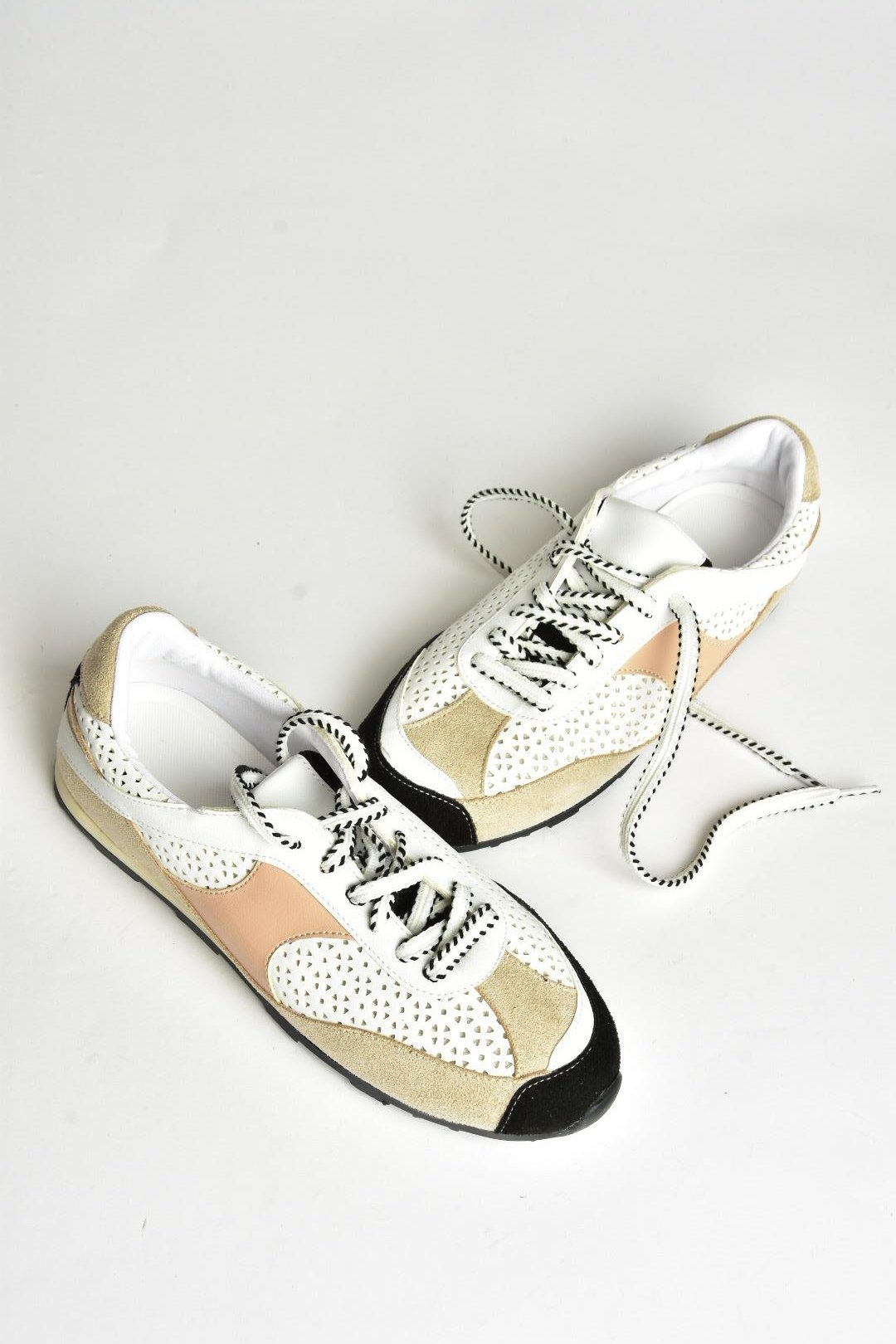 U973657309 Beyaz/Siyah Spor Ayakkabı Sneakers