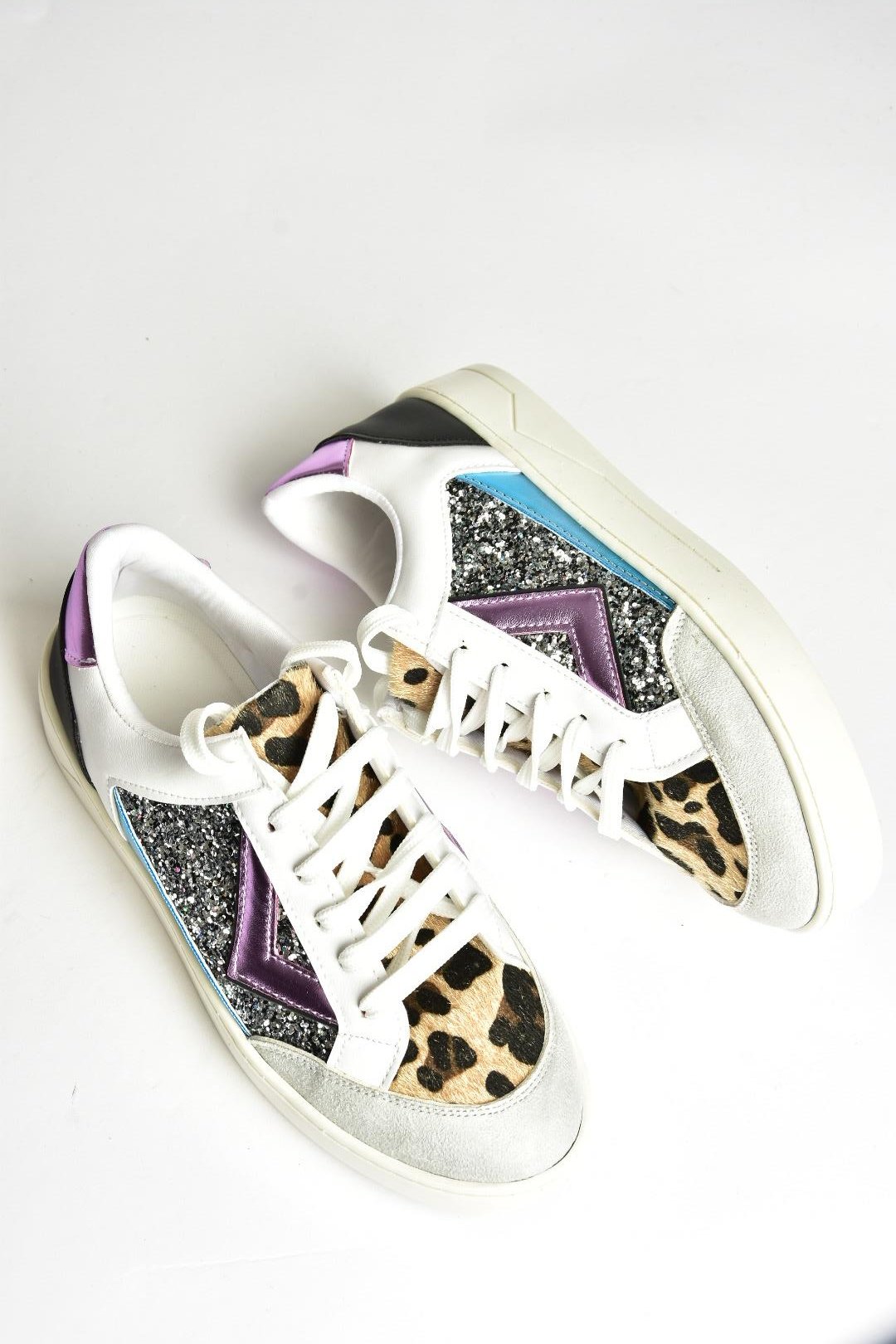 U973727209 Beyaz/Leopar Spor Ayakkabı Sneakers