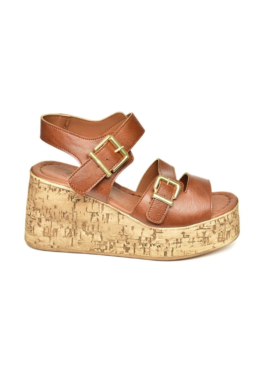 U996752009 Taba Dolgu Topuklu Kadın Ayakkabı