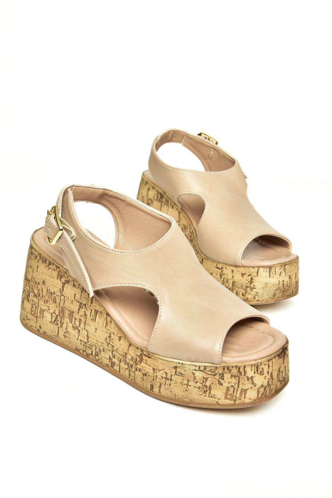 U996755009 Ten Dolgu Topuklu Kadın Ayakkabı