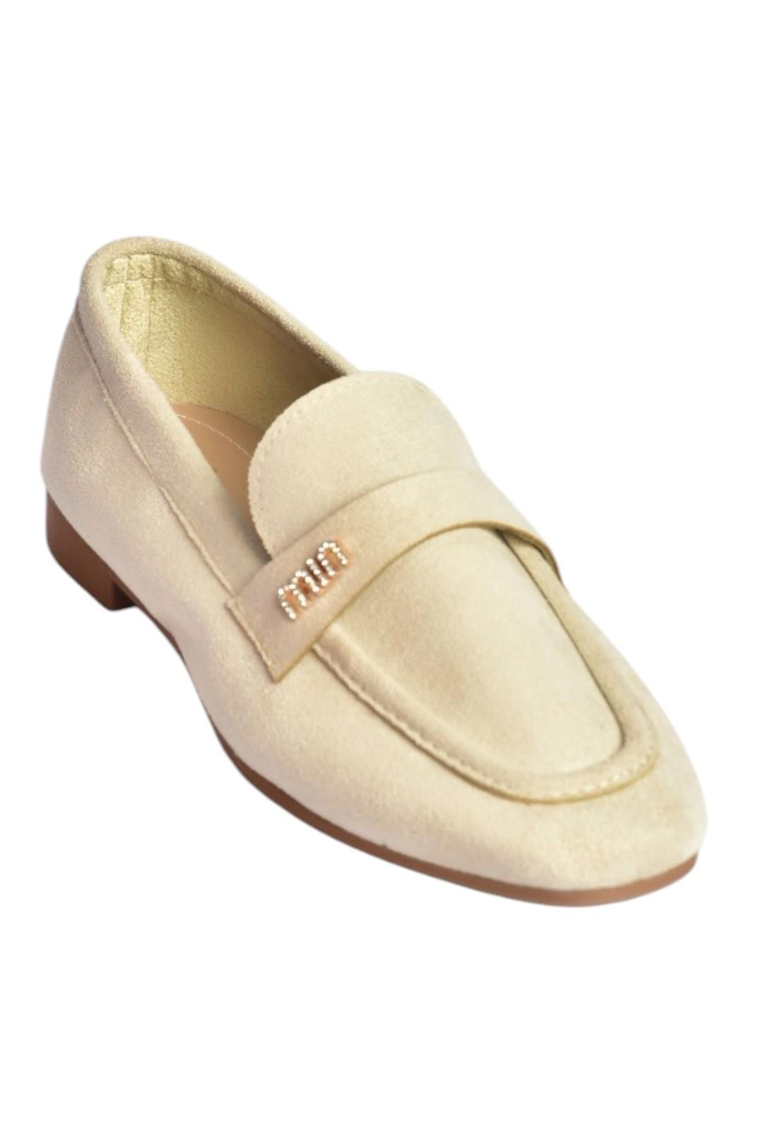 V250017502 Bej Süet Günlük Kadın Ayakkabı