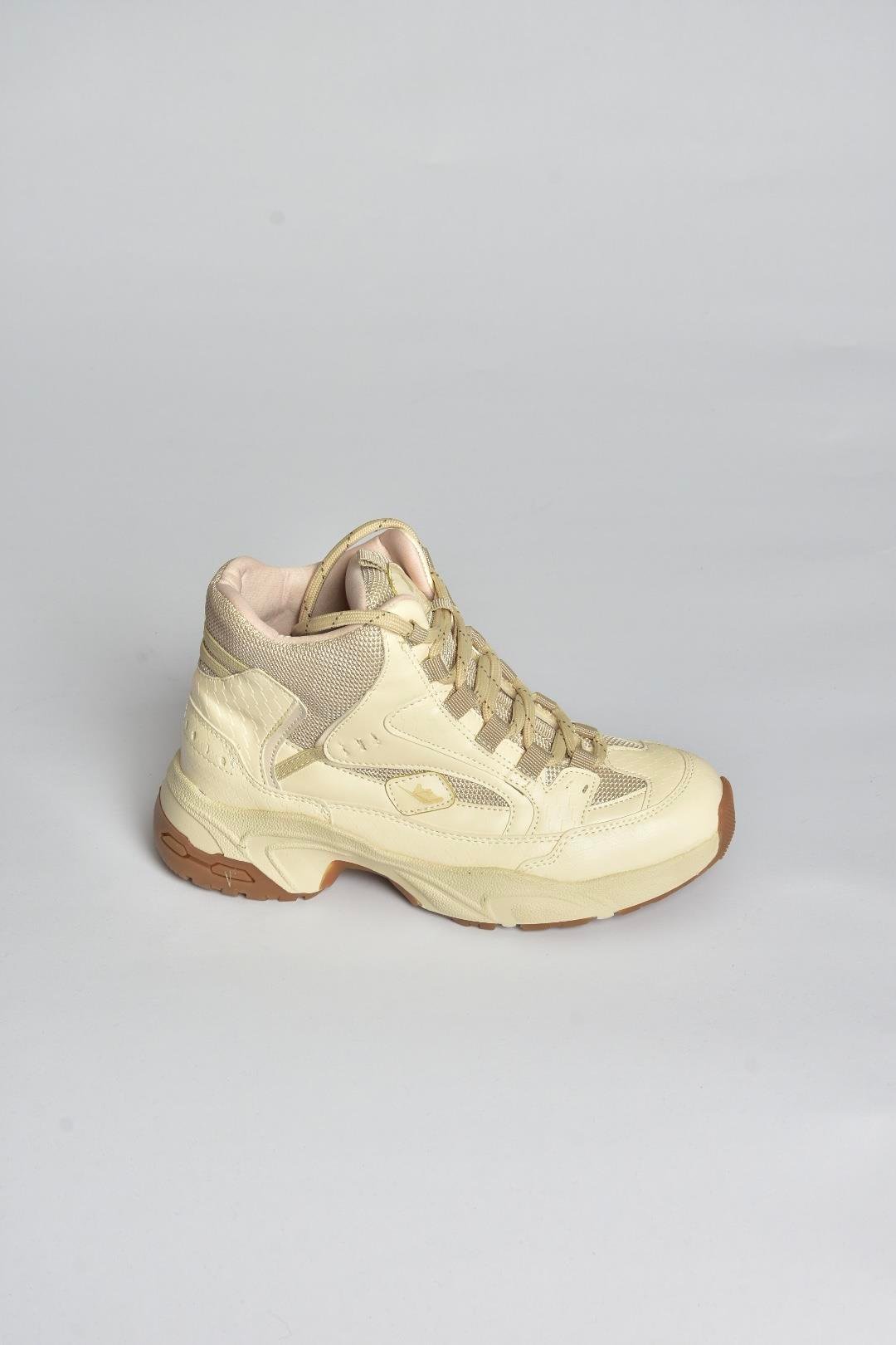 V312415009 Bej Bilekli Spor Ayakkabı Sneakers