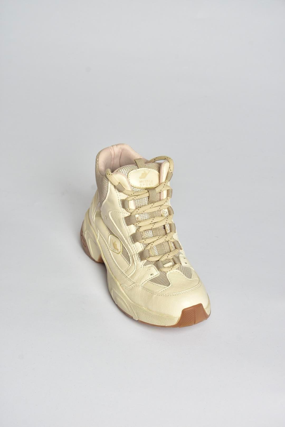 V312415009 Bej Bilekli Spor Ayakkabı Sneakers