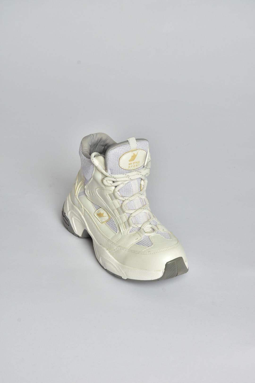 V312415009 Beyaz Bilekli Spor Ayakkabı Sneakers