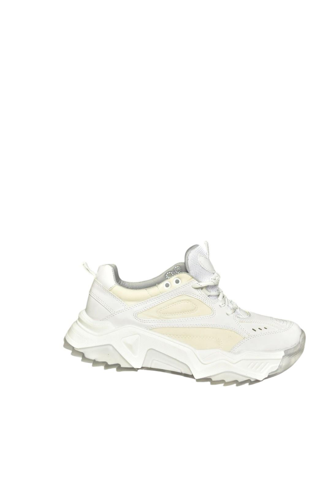 V312611809 Beyaz Kalın Tabanlı Spor Ayakkabı Sneakers