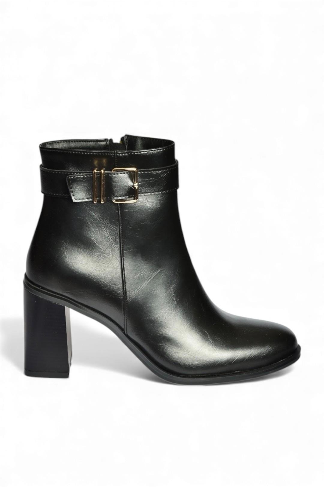 V518102009 Siyah Kalın Topuklu Kadın Bot