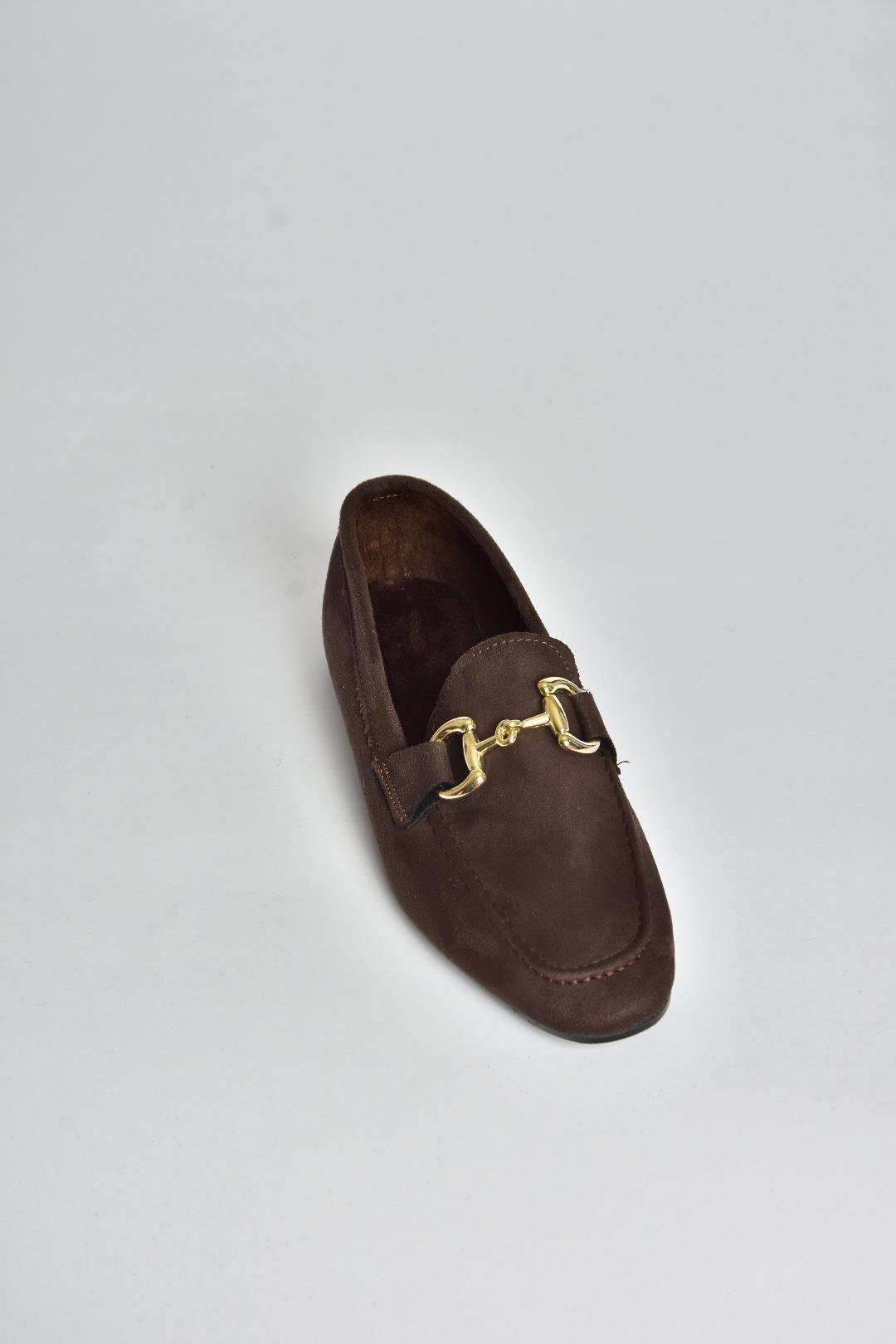 V780161202 Kahverengi Süet Günlük Kadın Ayakkabı