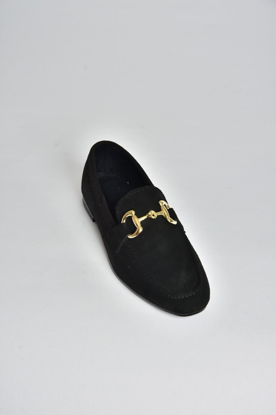 V780161202 Siyah Süet Günlük Kadın Ayakkabı