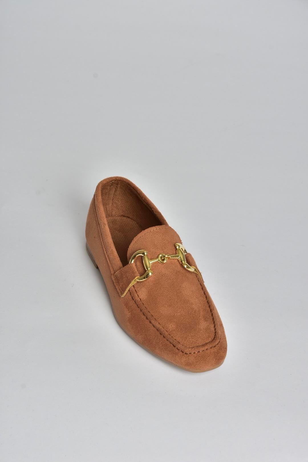 V780161202 Taba Süet Günlük Kadın Ayakkabı