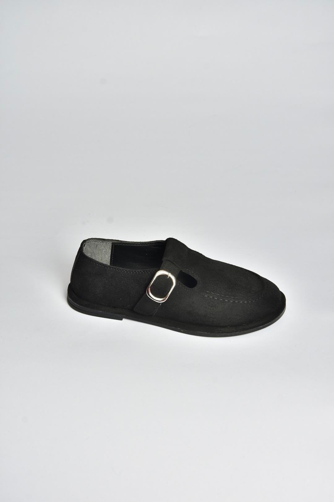 V846871002 Siyah Süet Günlük Kadın Ayakkabı