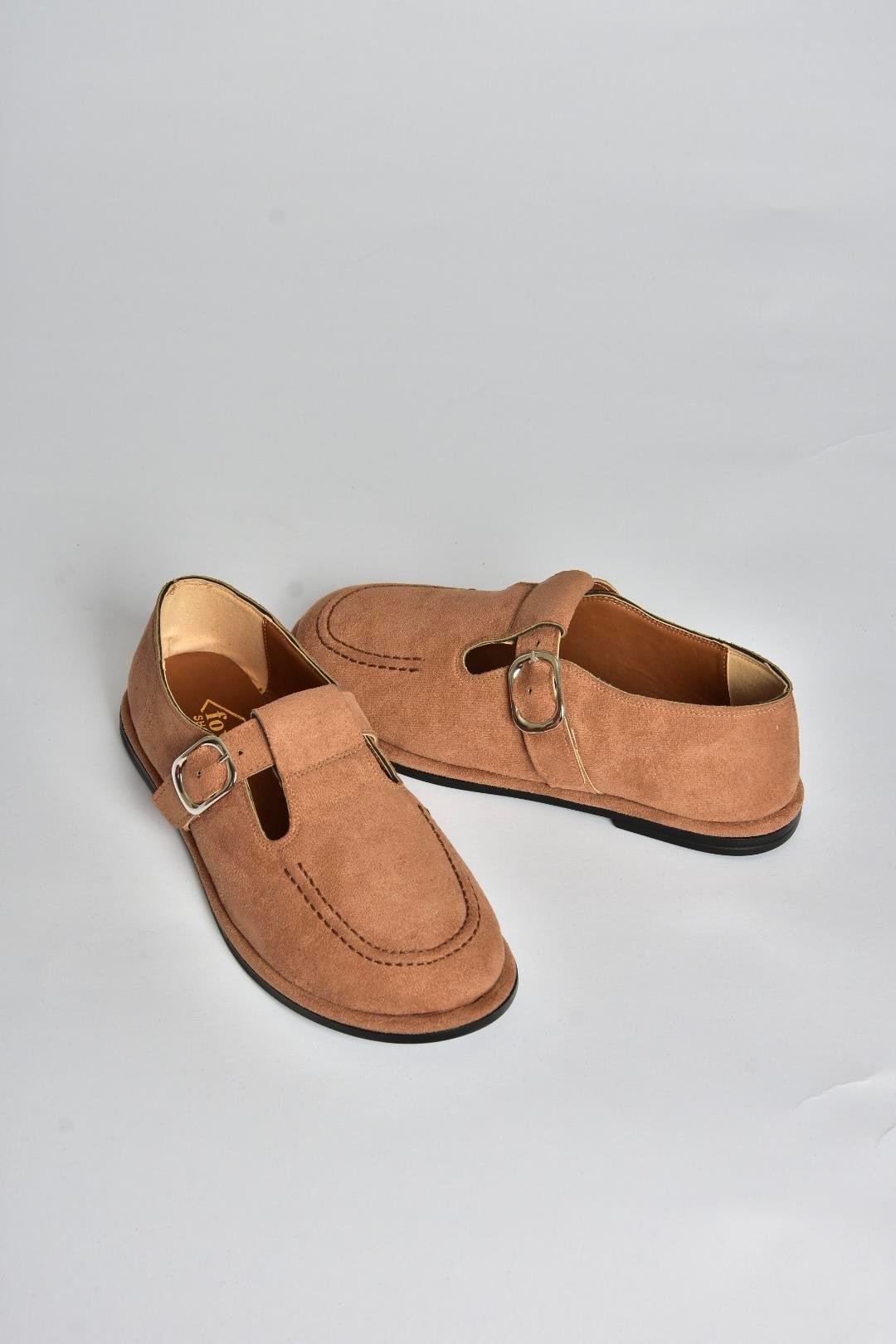 V846871002 Taba Süet Günlük Kadın Ayakkabı