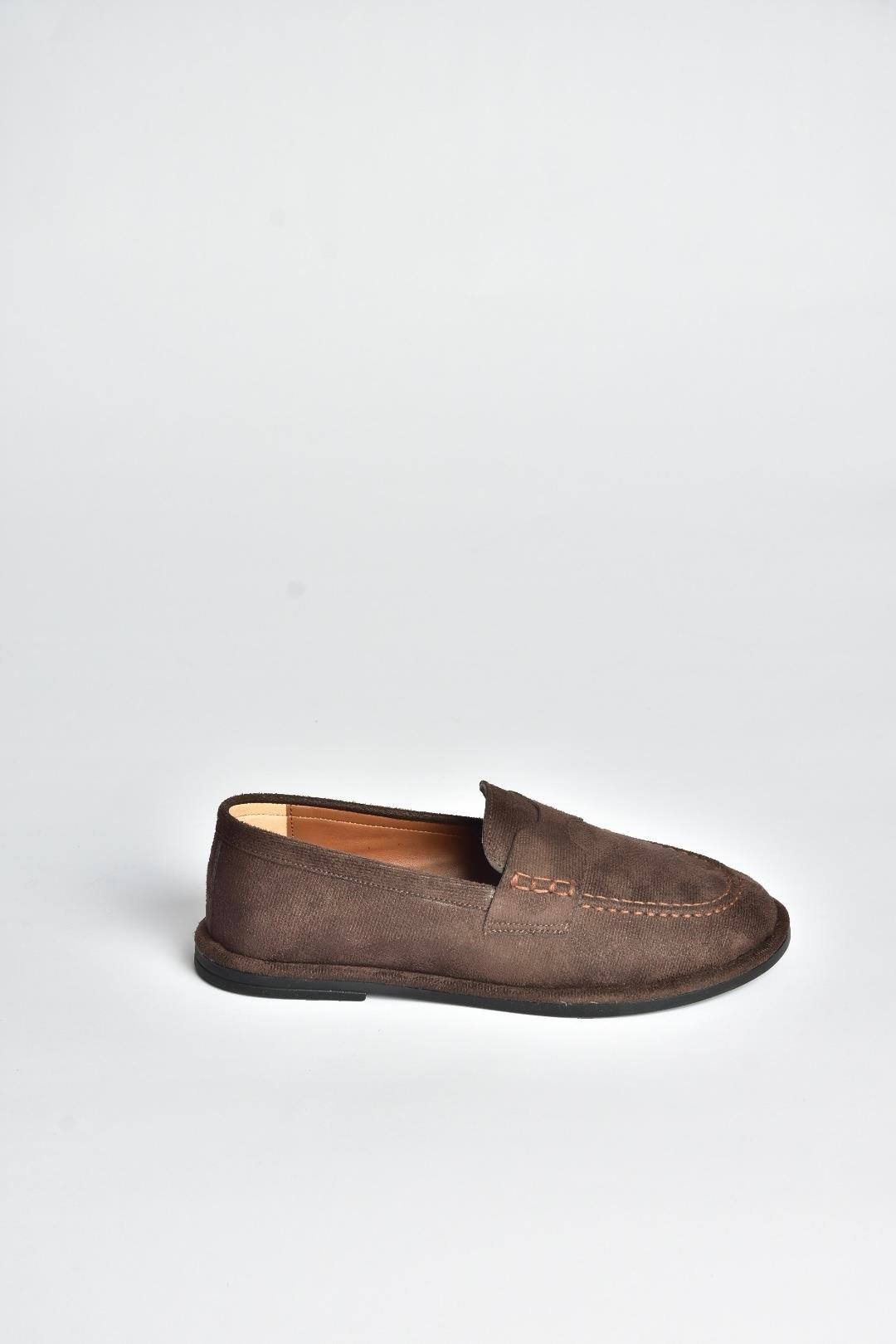 V846872102 Kahverengi Süet Günlük Kadın Ayakkabı