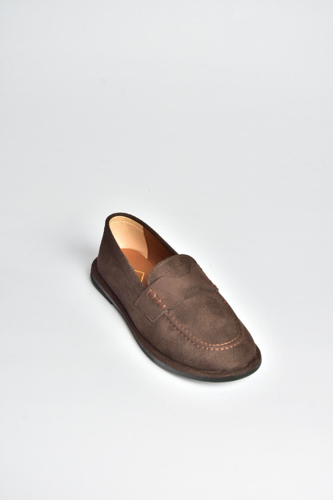 V846872102 Kahverengi Süet Günlük Kadın Ayakkabı