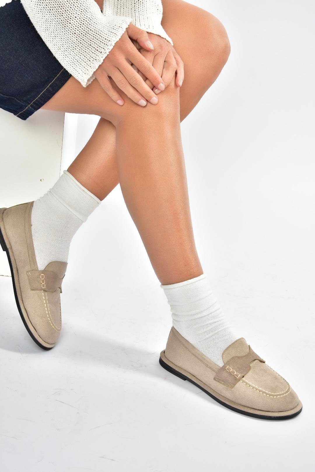 V846872102 Vizon Süet Günlük Kadın Ayakkabı