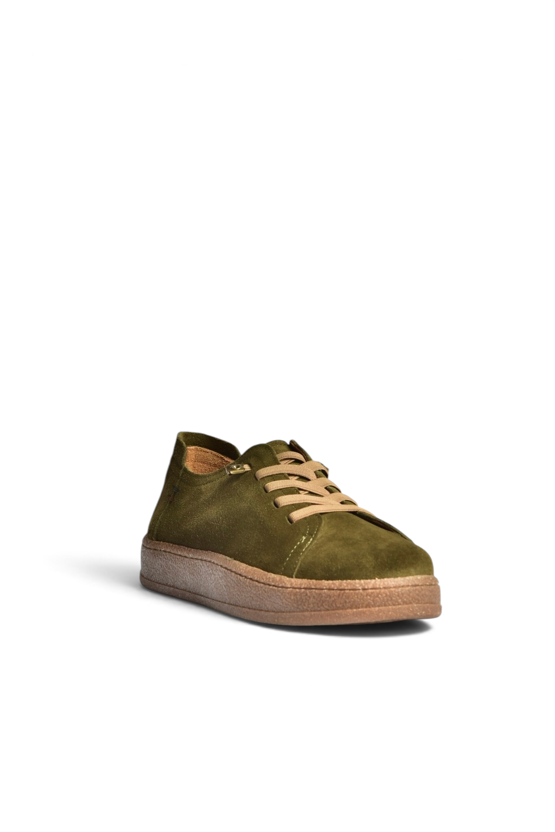 V999060502 Haki Hakiki Deri Süet Kadın Spor Ayakkabı Sneakers