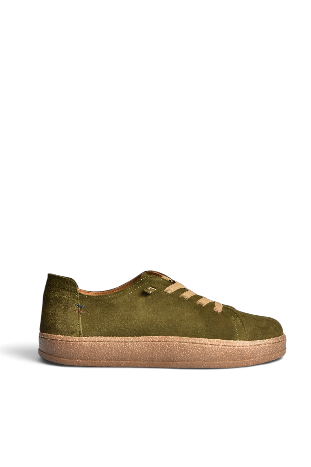 V999060502 Haki Hakiki Deri Süet Kadın Spor Ayakkabı Sneakers