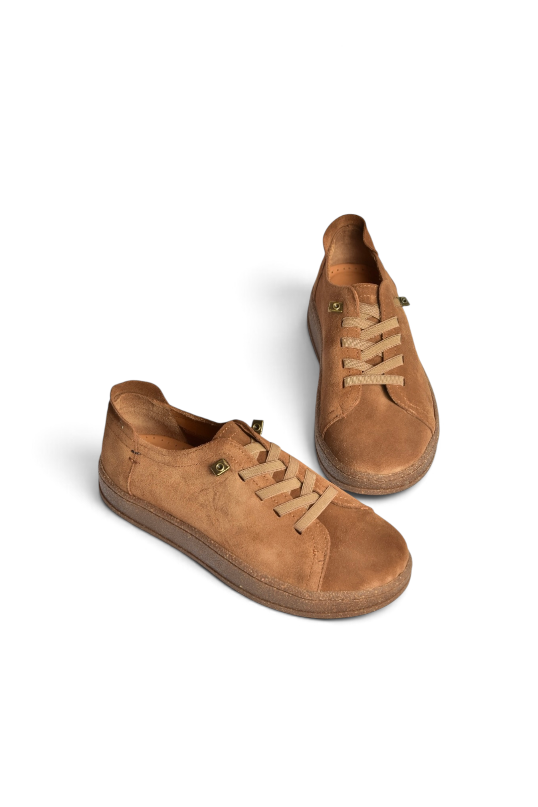 V999060502 Taba Hakiki Deri Süet Kadın Spor Ayakkabı Sneakers