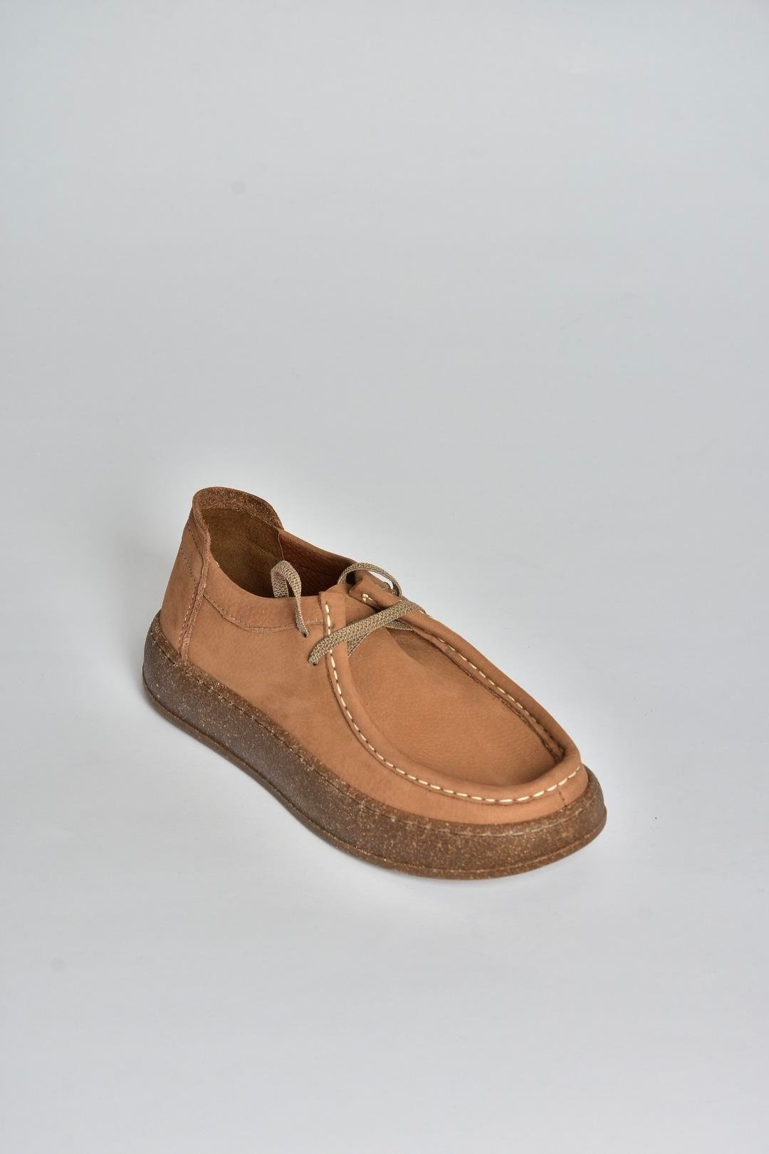 V999646401 Taba Hakiki Deri Nubuk Kadın Ayakkabı