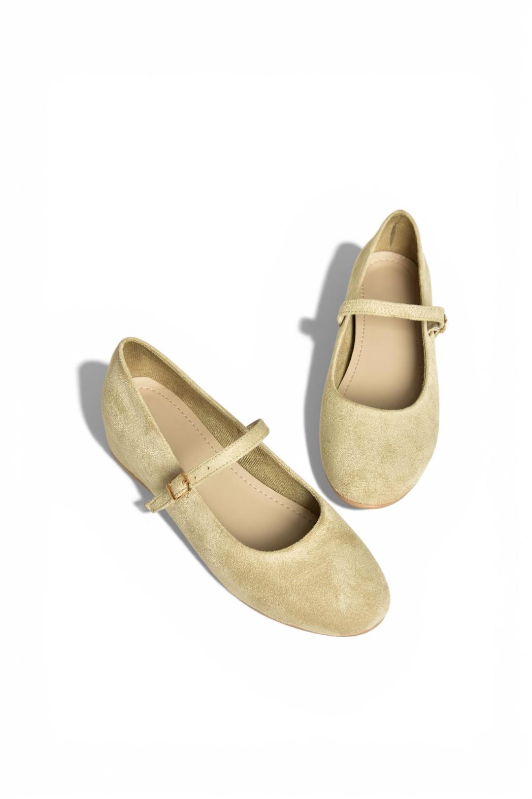 Y250770702 Ten Süet Alçak Dolgu Tabanlı Kadın Ayakkabı