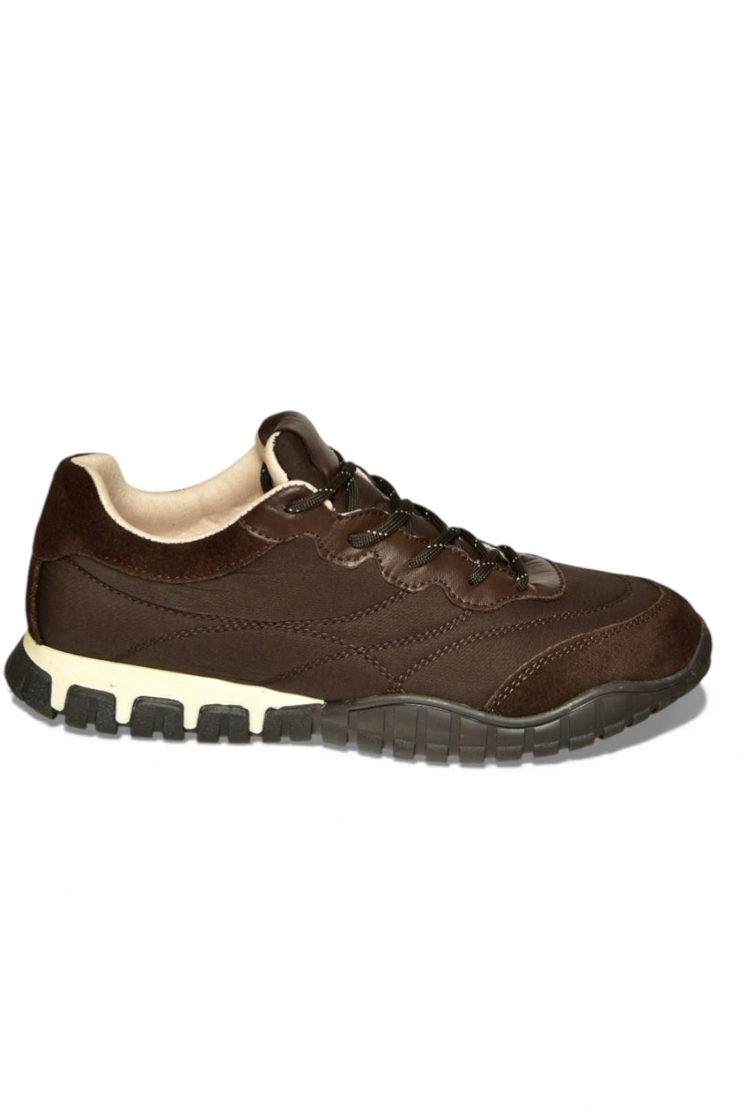 Y312515704 Kahverengi Kumaş Kadın Spor Ayakkabı Sneakers