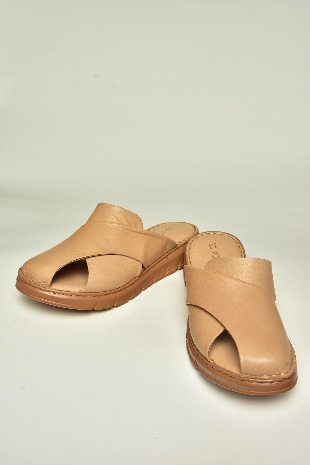 Y555530103 Ten Hakiki Deri Comfort Ortopedik Taban Kadın Terlik