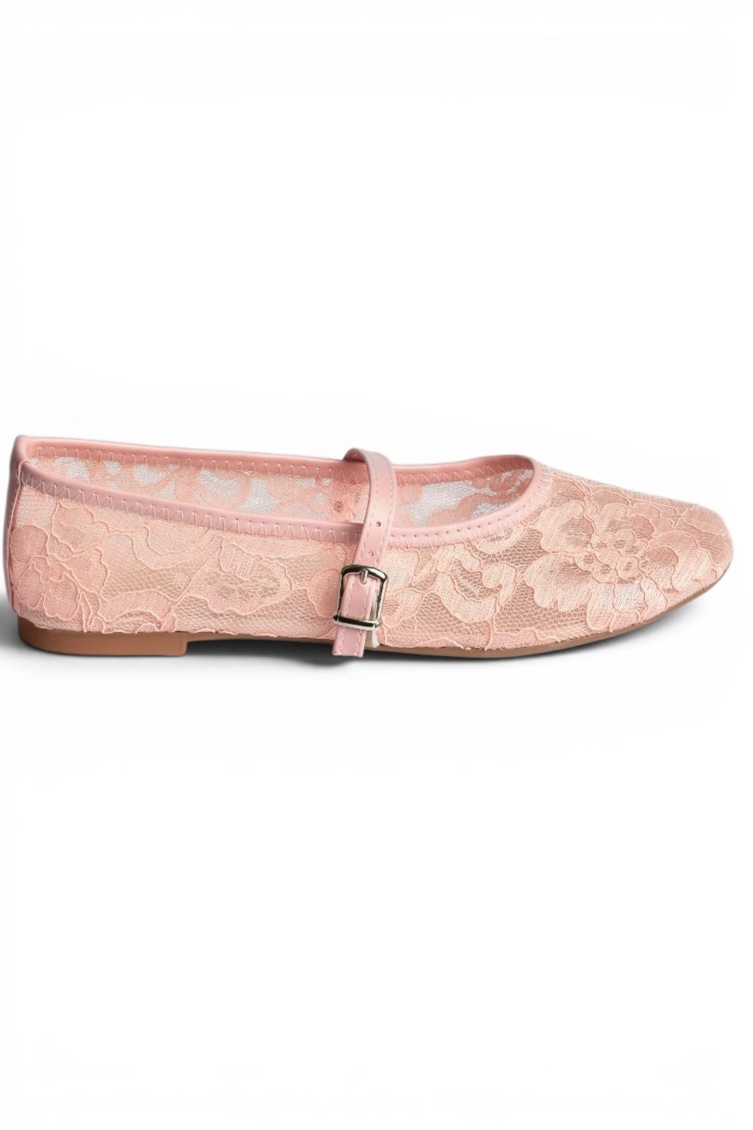 Y726864006 Pembe Dantelli Kadın Babet