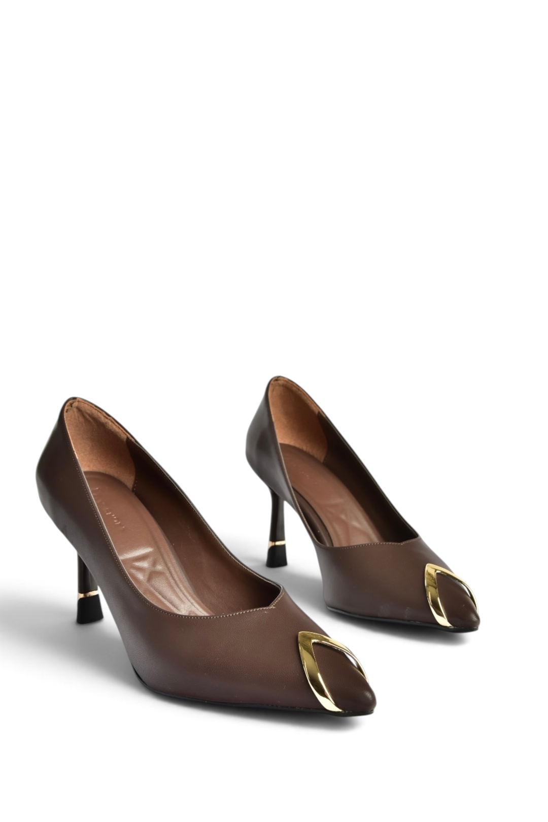 Z308300809 Kahverengi İnce Topuklu Kadın Stiletto Ayakkabı