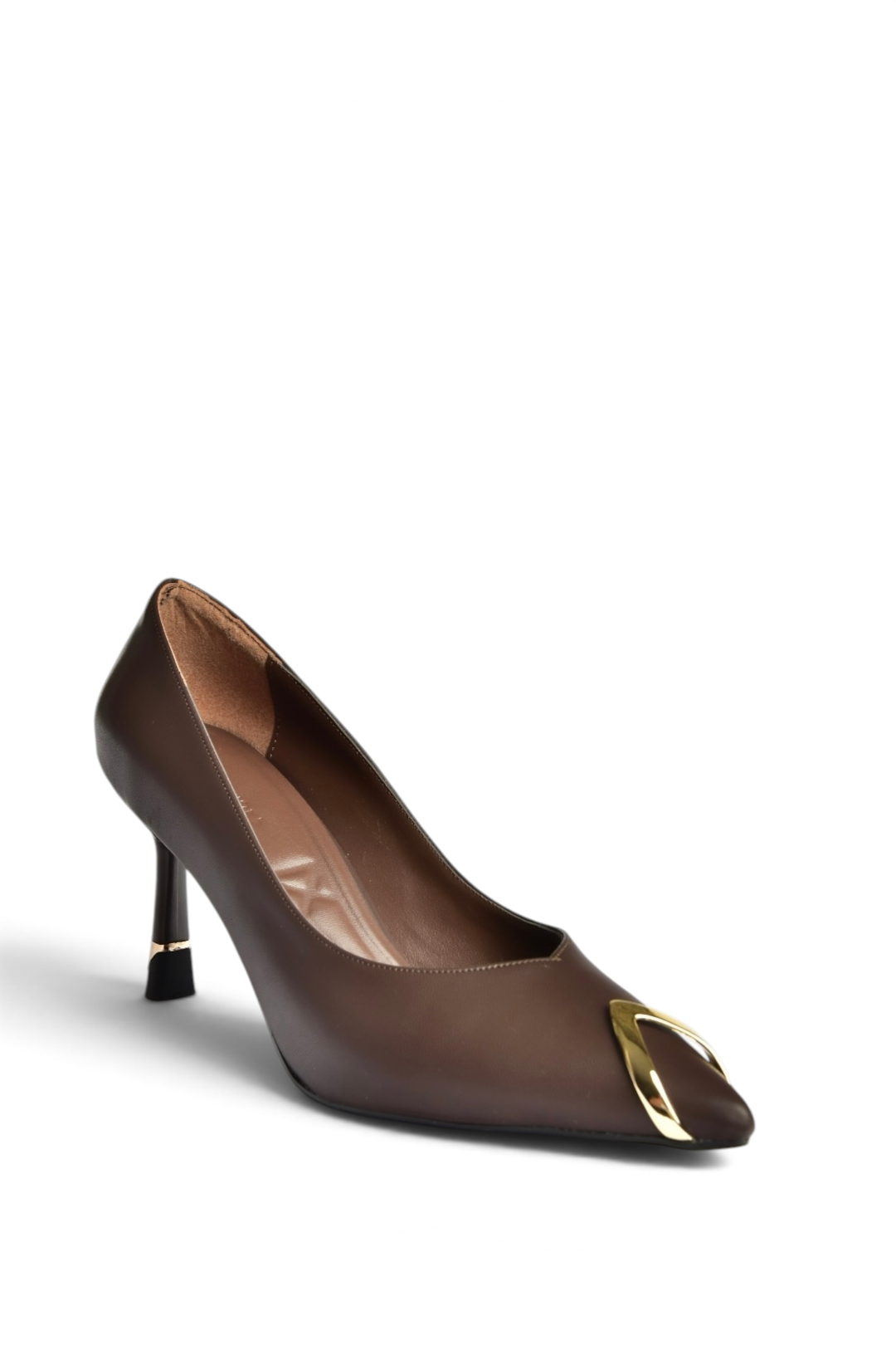Z308300809 Kahverengi İnce Topuklu Kadın Stiletto Ayakkabı
