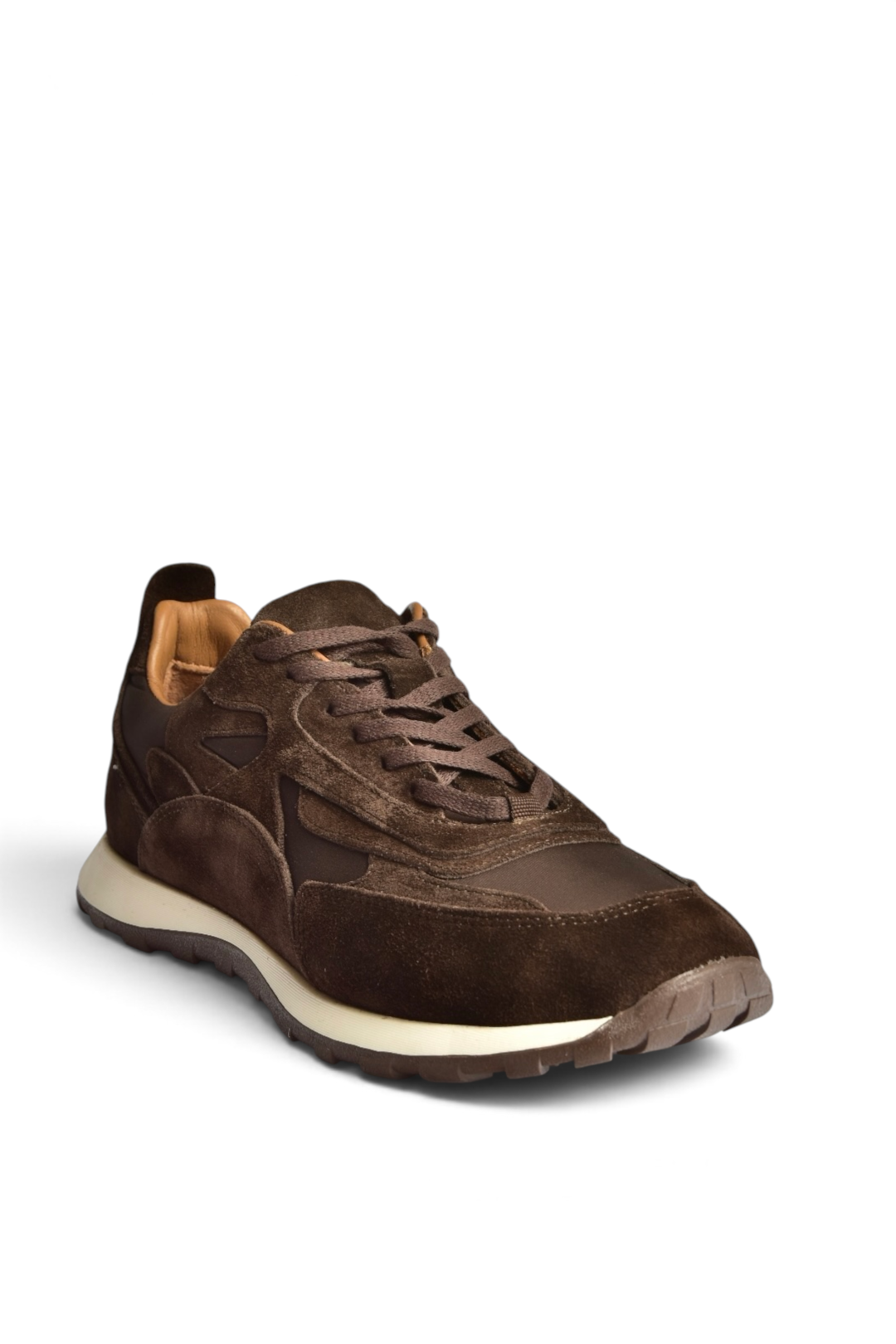 Z312507561 Kahverengi Hakiki Deri Süet Kadın Spor Ayakkabı Sneakers