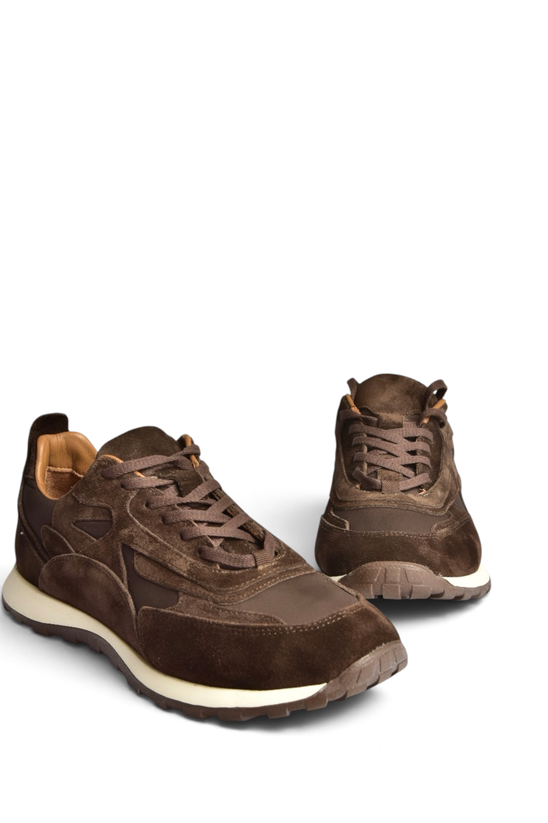 Z312507561 Kahverengi Hakiki Deri Süet Kadın Spor Ayakkabı Sneakers