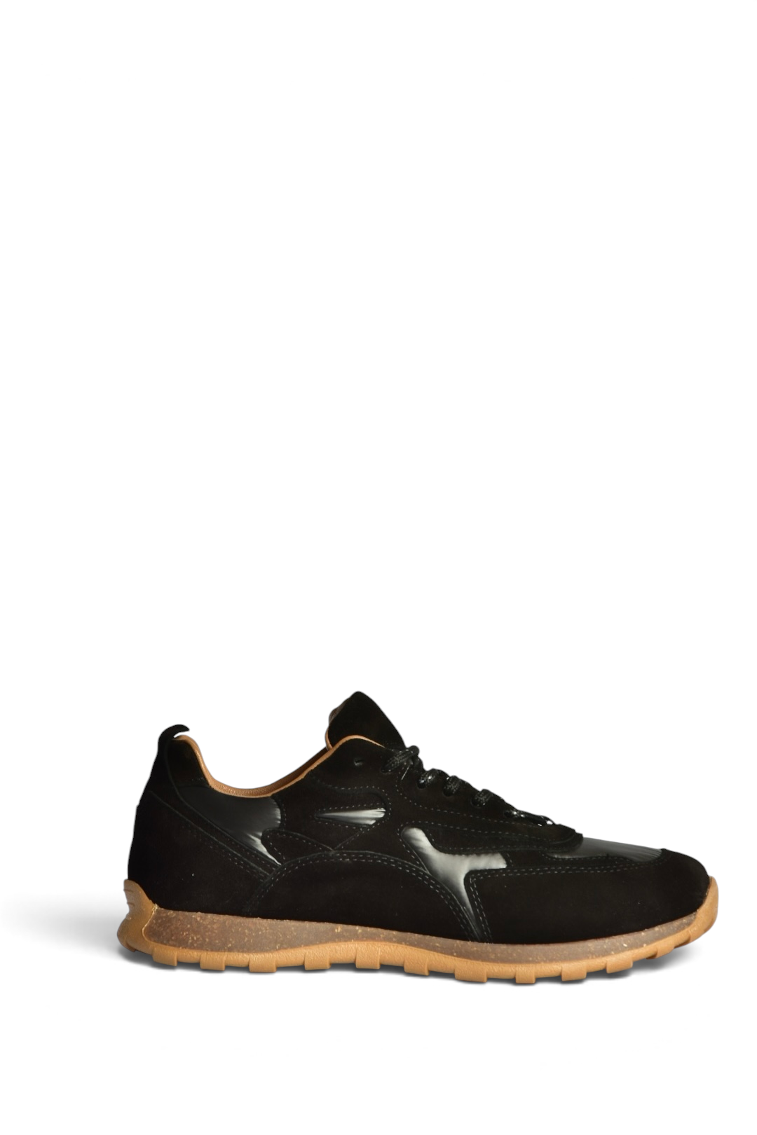 Z312507561 Siyah Hakiki Deri Süet Kadın Spor Ayakkabı Sneakers