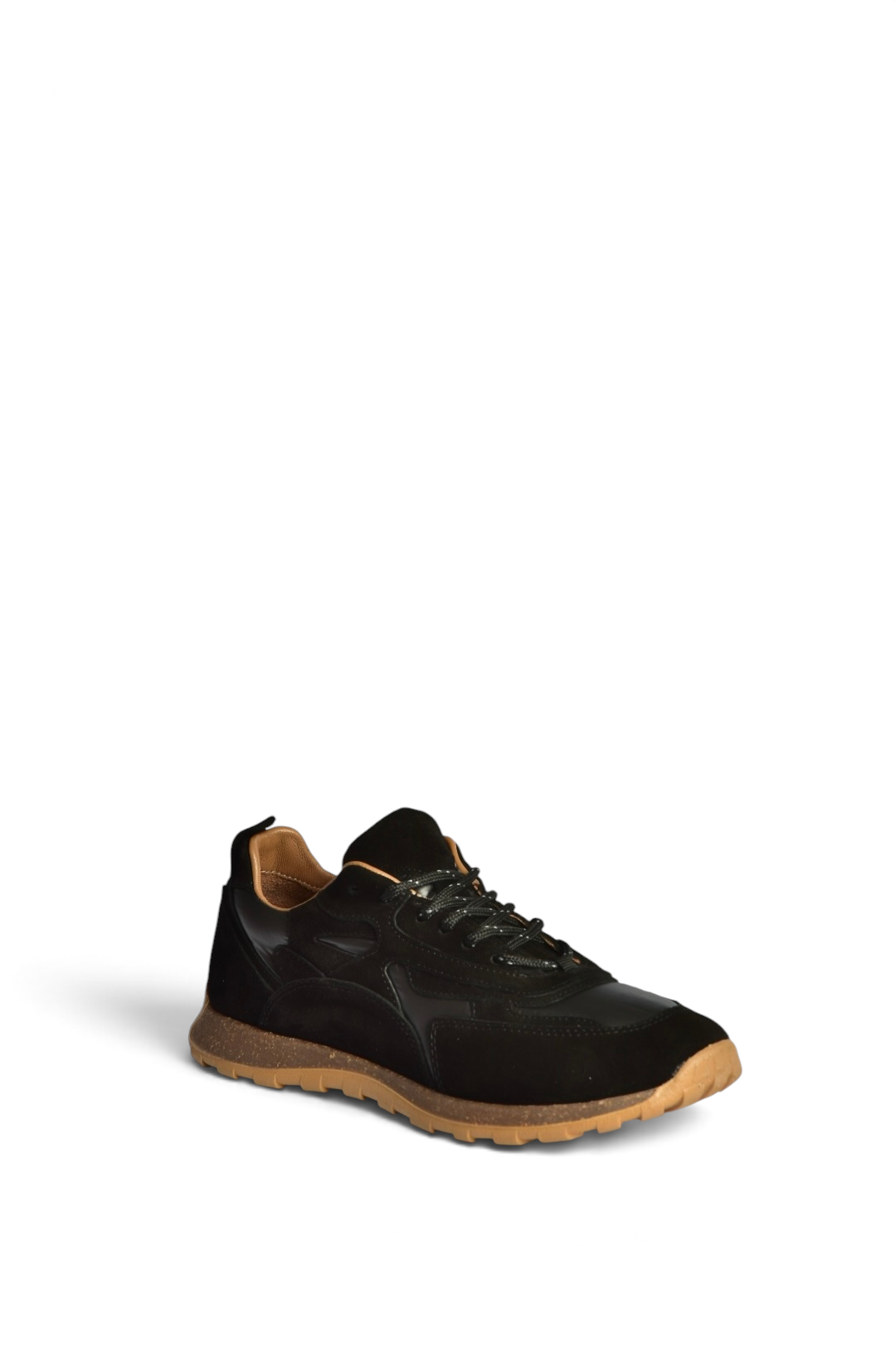 Z312507561 Siyah Hakiki Deri Süet Kadın Spor Ayakkabı Sneakers