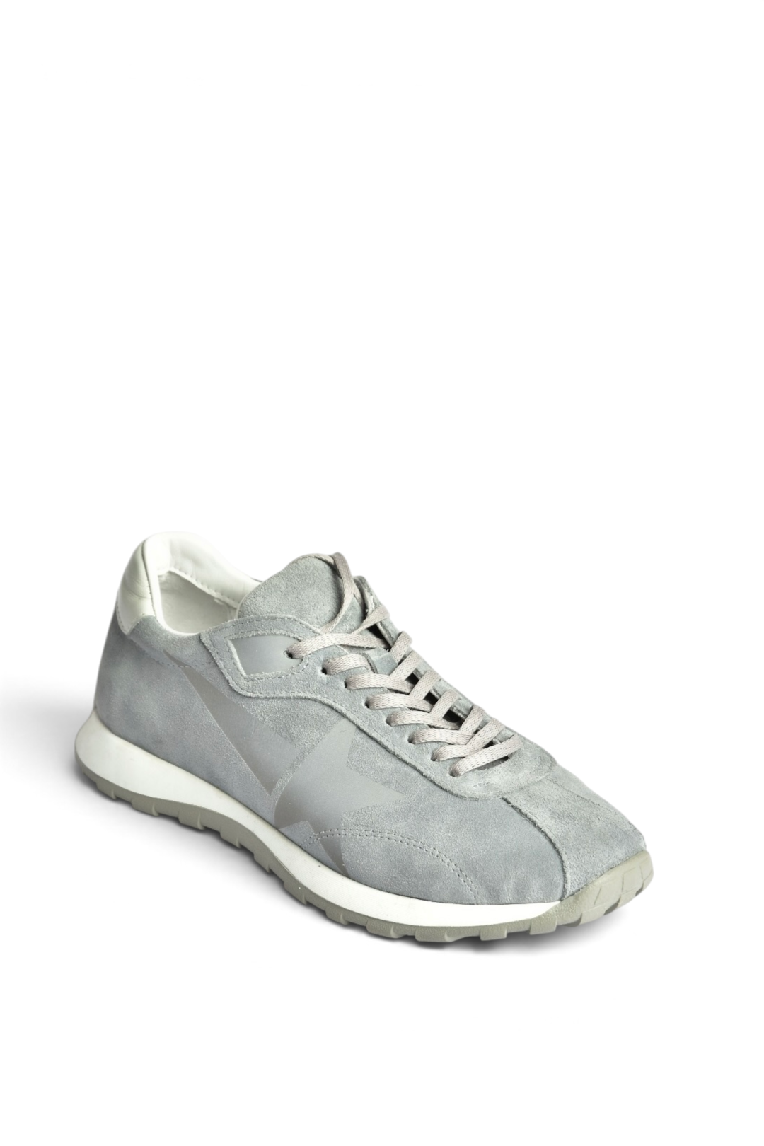 Z312516661 Gri Hakiki Deri Süet Kadın Spor Ayakkabı Sneakers