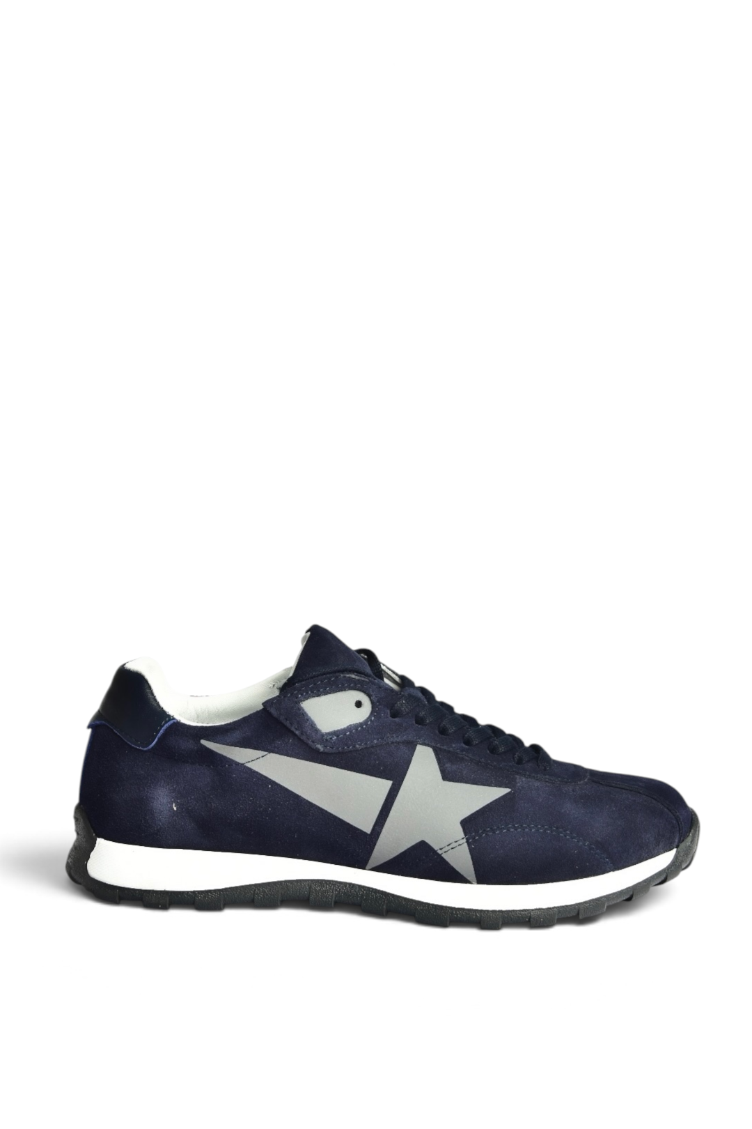 Z312516661 Lacivert Hakiki Deri Süet Kadın Spor Ayakkabı Sneakers