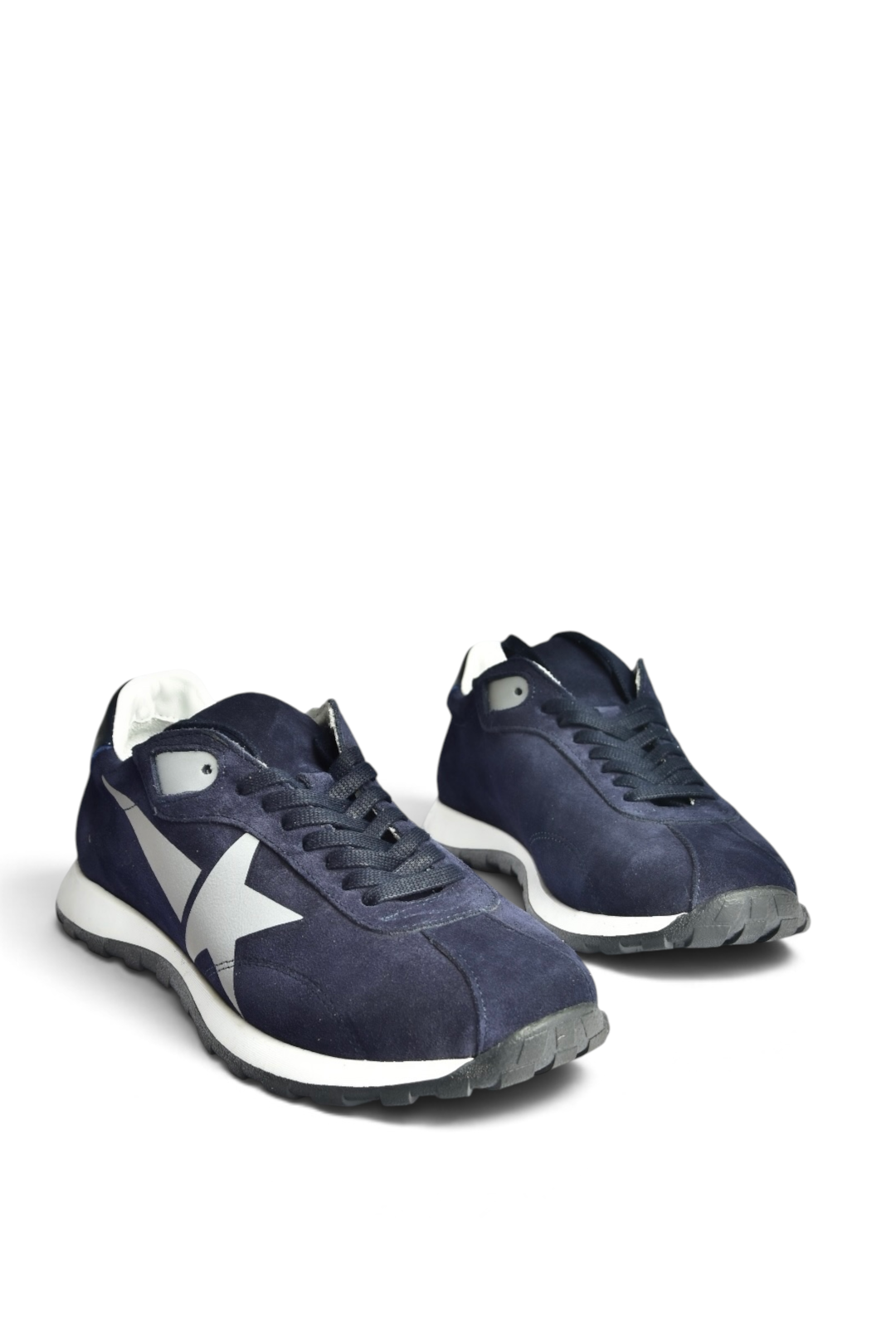 Z312516661 Lacivert Hakiki Deri Süet Kadın Spor Ayakkabı Sneakers